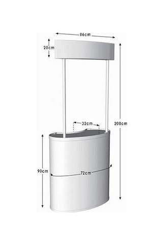 Tanıtım Standı Oval Baskı Hariç Tanıtım Standı Oval Baskı Hariç