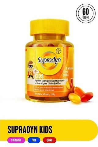 Redoxon Kids Takviye Edici Gıda 60 Tablet + Supradyn Kids 60 Tablet