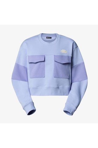 The North Face Terry Oversızed Cropped Crew Kadın Mavi Sweatshirt Nf0a8c2c0vı1 Mavi