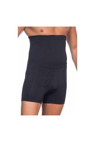Moon Wear Siyah Mı Emay E1005 Erkek Yüksek Bel Double Boxer Korse Siyah