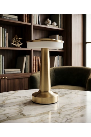 Cata Ct 8435 Oslo Gold Kasa Şarjlı Masa Lambası 3 Renk