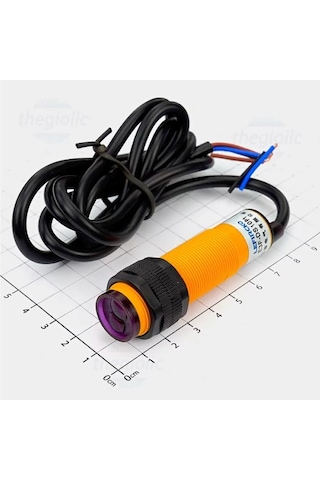 E3f-ds10 P1 M18 Kızılötesi Fotoelektrik Sensör Pnp No 10cm Difüz Reflektörsüz Yakınlık Sensörü 6-36v