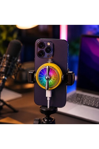 Manyetik Rgb Led Telefon Soğutucu Fan