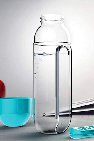 İlaç Saklama Kutusu Matara Suluk 600ml 7 Gün Hap Kutusu Organizer Spor Sızdırmaz Su Şişesi Bardak