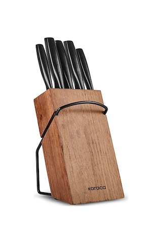 Karaca  Dina Ahşap Bloklu 6 Parça Bıçak Seti
