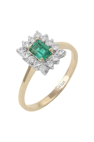 Sirius Pırlanta Ve Oktagon Kesim Zümrüt Anturaj Yüzük 0801R0080