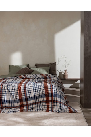 Fravonne Çift Kişilik Welsoft Baskılı Battaniye - Lacivert 8684427292068 Çok Renkli