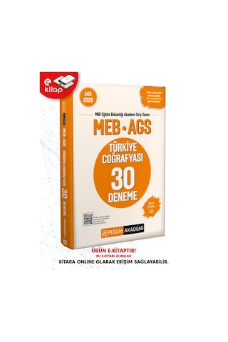 2026 Meb-ags Türkiye Coğrafyası Tamamı Çözümlü 30 Deneme E-kitap