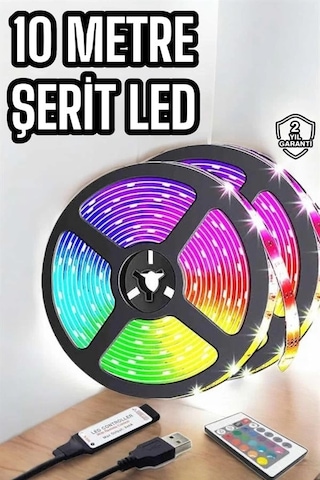 Bfs Şerit Led Yeni Nesil 10 Metre Her Ortama Uygun Çok Renkli