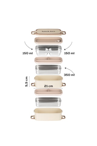 Porsima 1612 3 Katlı 4 Bölmeli Yemek Termosu Luncbox Sefer Tası