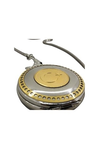 Kişiye Özel Ay Yıldız Kabartmalı Retro Köstekli Cep Saati 1909