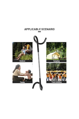 Yunboo Dışarıda Kullanım İçin Çift Yönlü Demir Kuruşak, Kamping Feneri Ve Çanta Asıcı, Lastik Kaplama Kaymazlı, Turuncu Çok Renkli