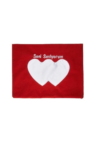 Sublimasyon Dikdörtgen Aşk Yastığı - Seni Seviyorum Beyaz