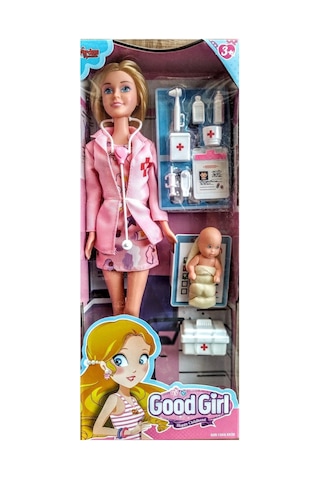 Doktor Bebek - Bebek Doktoru Ve Yeni Doğmuş Bebek 30 Cm.