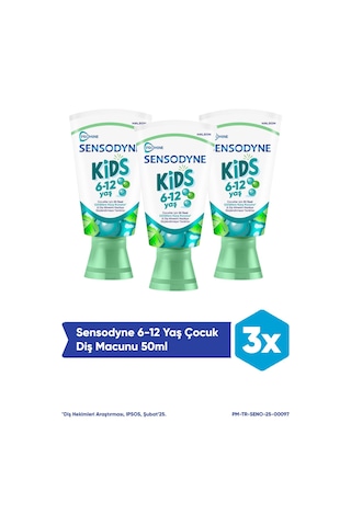 Sensodyne Promine 6 +yaş Çocuk Diş Macunu 50ml - Bubble Gum Aromalı X 3 Adet Diş Minesi Bakımı Sensodyne Promine 6 +yaş Çocuk Diş Macunu 50ml - Bubble Gum Aromalı X 3 Adet Diş Minesi Bakımı