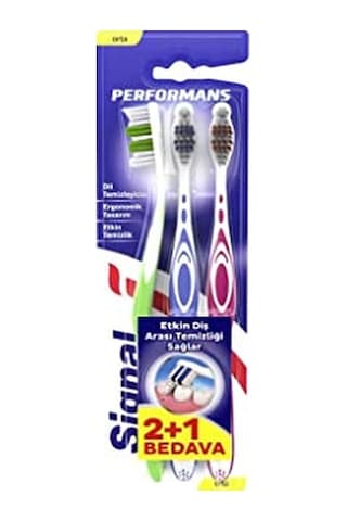Signal Performans Etkin Diş Temizliği 2+1 Orta Diş Fırçası