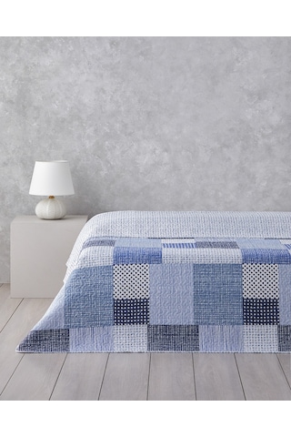 English Home Harlem King Size Çok Amaçlı Örtü 240x220 Cm Lacivert Lacivert