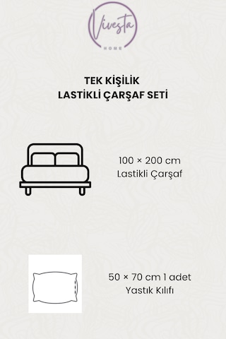Tek Kişilik Lastikli Çarşaf Seti 100 200 + 50 70 Yastık Kılıfı Yumuşak, Dayanıklı Kumaş Mürdüm