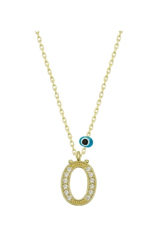 Casera's Gümüş Nazar Gold Ö Harfi Kadın Kolye Csr2184341 Gümüş