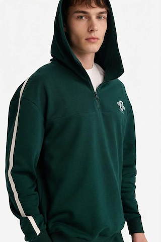 Defacto Boxy Fit Kapüşonlu Baskılı Sweatshirt F8659ax26spgn465 Yeşil-gn465