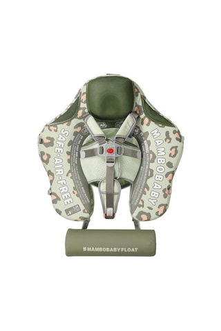 Mambobaby Yüzme Simidi - Green Leopard, Emniyetli, Gölgelikli Ve Ayak Destekli