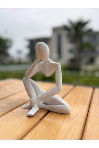 Düşünen Figür Dekoratif Heykel Soyut & Modern Sanat Biblo 17cm