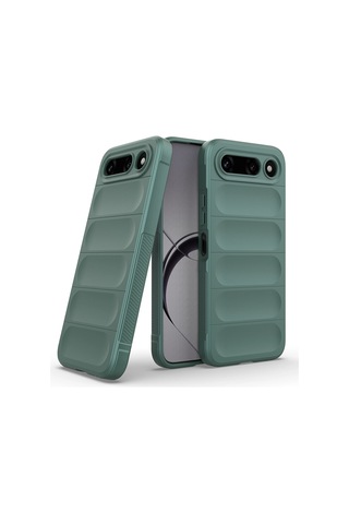 Tecno Spark 50 5g Kılıf Esnek Tpu Oyuklu Arka Yüzey Tasarımlı Zore Etnik Silikon Kapak Koyu Yeşil