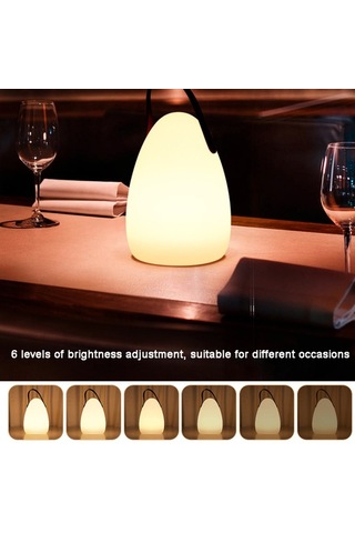 Cbtx Uzaktan Kumanda Şarj Edilebilir 16 Renk 6 Parlaklık Seviyesi Başucu Lambası Yumurta