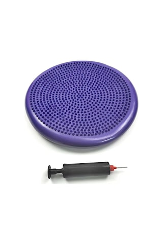 Anjiexun Mor Pvc Yoga Denge Matı, Şişme Masaj Minderi Mor