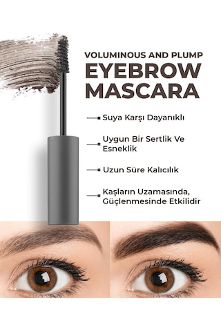 Alix Avien Suya Dayanıklı Kalıcı Etki Yoğun Pigmentli Kahverengi Kaş Sabitleyici Maskara Eyebrow Mascara 804