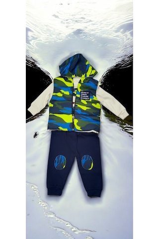 Kamuflaj Desenli 3lü Takım renkli