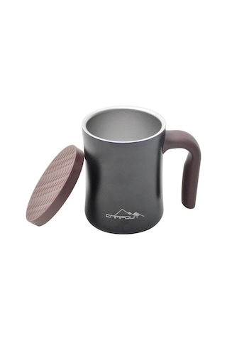 NURGAZ Campout Çift Katmanlı Termos Kupa Siyah (NG 174-SY)