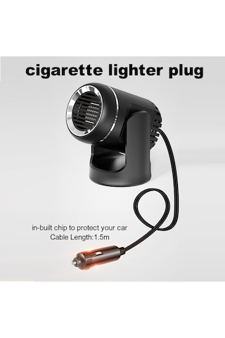 Pazly 12v 130w Araba Isıtıcı - Cam Kurutucu Ve Buz Çözücü, Taşınabilir, Siyah/beyaz - Araba İçi Isıtma, Kış Ve Yolculuklar İçin Uygun