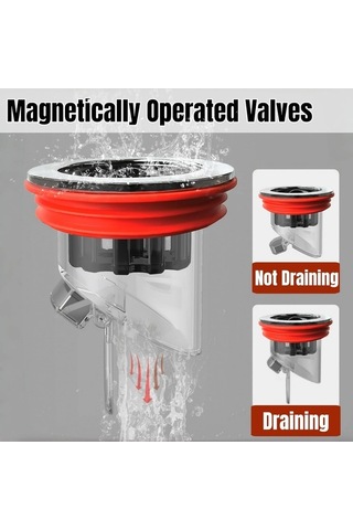 Besthome1 Anında Kokuyu Engelleyen Drenaj Klapanı, Saç Filtresi İçeren, Kırmızı Kırmızı