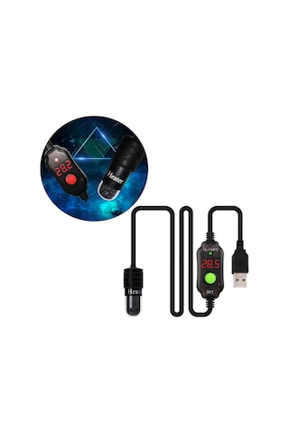 Eastmeeetwest--mini Akvaryum Balık Tankı Isıtıcı Dijital Ekran Kaplumbağa Tankı Led Isıtma Çubuğu