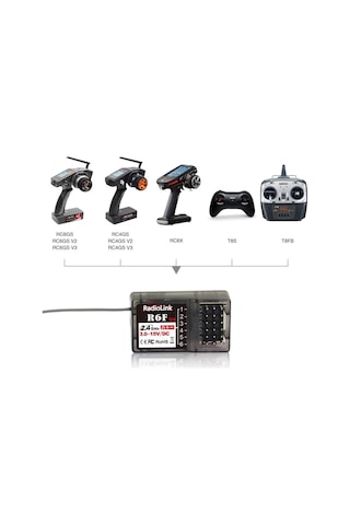Radiolink R6f 6 Kanal Uzaktan Kumanda Alıcısı Rc6gs,rc4gs,t8fb,t8s İle Uyumludur