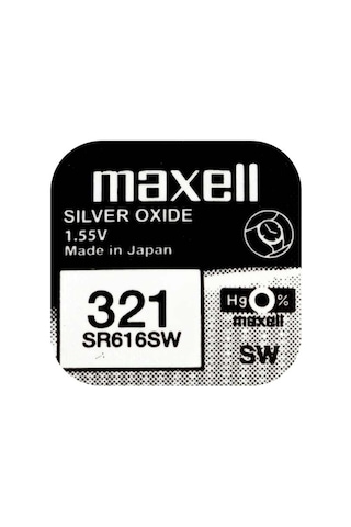 Maxell 321 SR616SW 1.55V Silver Oxide Saat Pili 10'lu