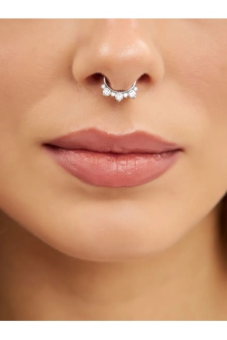 Markiz Burun Septum Taklidi Piercing Sihirbazı Gümüş 925 326254009 Gümüş