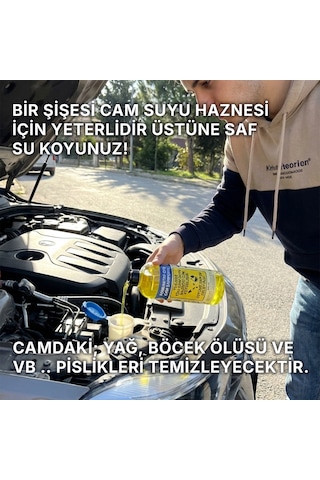 Oto Cam Şampuanı Buğu, Yağ, Kir Ve Böcek Temizleyici
