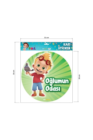 Artikel Pırıl Oğlumun Odası Kapı Çocuk Odası Duvar Sticker