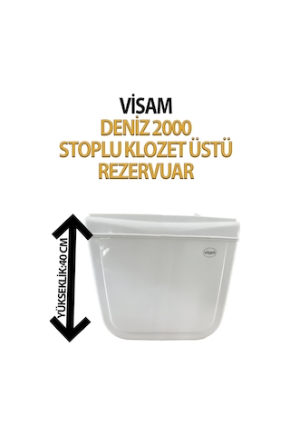 Stoplu Klozet Rezervuarı Deniz 2000 Beyaz