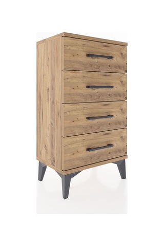 Arges Komodin 4 Çekmeceli 44x30x80 Çam-çam Çam