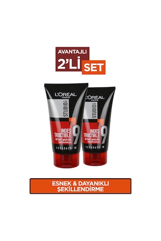 L'Oréal Paris Studio Line Indestructible Tüp Jöle 2'li Set L'Oréal Paris Studio Line Indestructible Tüp Jöle 2'li Set