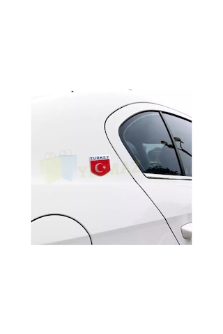 Türk Bayrağı Logo Çamurluk Bagaj Yapıştırma Alüminyum Sticker