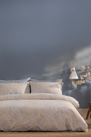 Puffy Claus Çift Kişilik Polycotton Nevresim Takımı - Bej Bej