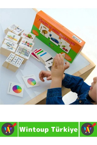 Eğitici Çocuk El Göz Koordinasyonu Görsel Kavram Algısı Beceri Geliştirici Eşleme Kavrama Kartları