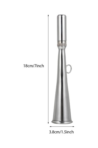 Leezsing El Tutulu Paslanmaz Çelik 304 Sis Horniği - Gümüş Renkli 18cm Fonksiyonel Horn