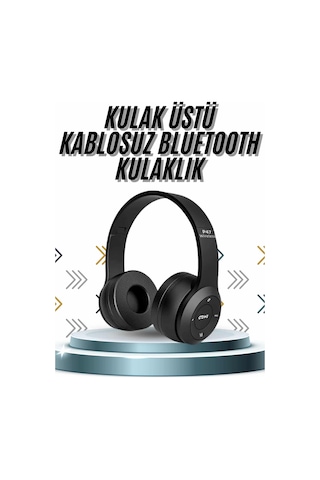 Kulak Üstü Bluetooth Kulaklık Yüksek Ses Kaliteli Ayarlanabilir