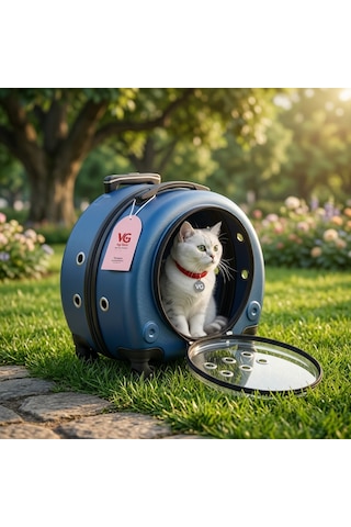 Vg Premium Kedi Taşıma Valizi Panoramik Açılır Kapaklı