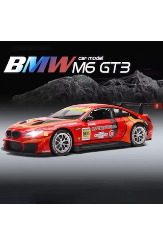 Scowetto Bmw M6 Ggt3 Diecast Model Araba Açılan Kapı Kaput Bmw Yarış Arabası Modifiyeli Bmw M6 Model Araba